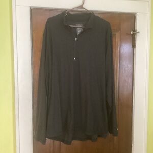 American Eagle Outfitters Charcoal Quarter-Zip Pullover with thumb holes